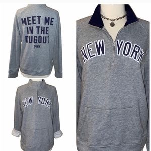 Victoria Secret Pink New York Yankees 1/4 zip sweatshirt